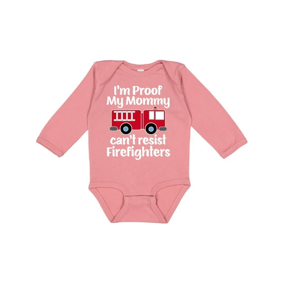 Inktastic Firefighter Daddy Baby Fireman Boys or Girls Long Sleeve Baby Bodysuit
