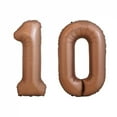 thumbnail image 3 of 32 Inch Coffee Brown Number Balloon 0 1 2 3 4 5 6 7 8 9 Retro Brown Digit foil Balloons Birthday Anniversary Party Decor Supplie, 3 of 10
