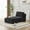 Black, variant on CQSXDA Memory Foam Compressed Sofa In Corduroy Fabric With Movable Ottoman For Living Room And Pet-Friendly Design