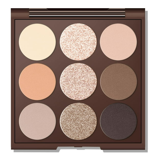 Paleta de sombras de ojos MYSTER ROSEY Neutral Nude con alto contenido de pigmento, 15 ml