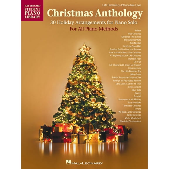 Christmas Anthology: Late Elementary to Intermediate Level Piano Solos for All Piano Methods, (Paperback)
