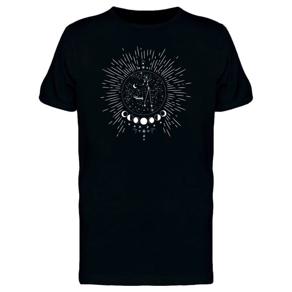 Moon Galaxy Constellation Taurus T-Shirt Men -Image by Shutterstock, Male Small