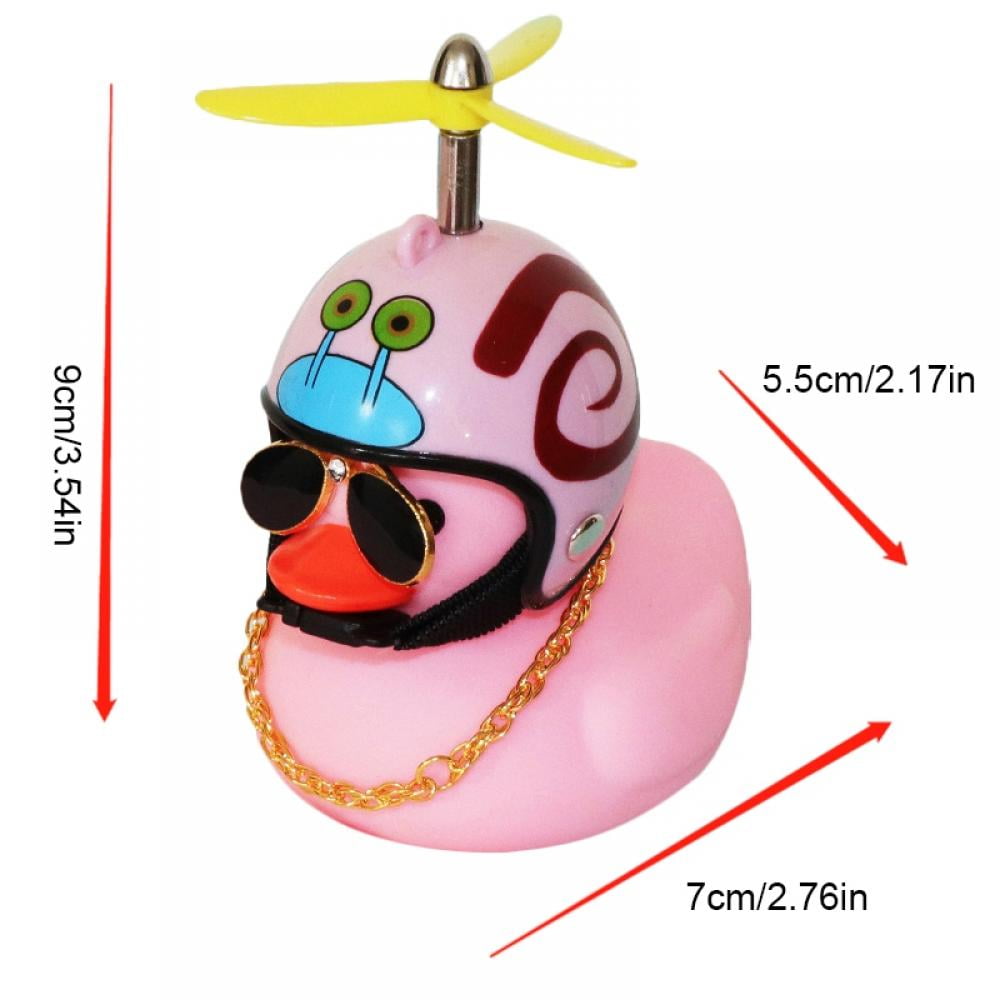 Monfince Duck Bike Bell, Rubber Duck Bicycle Horn with LED Light and