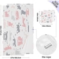 thumbnail image 3 of Dreamtimes Cat Characters Bath Towels Set 1 Bath Towel 1 Washcloth Extra Absorbent 100% Cotton Towels, Super Soft Bathroom Towels for Home, Hotel, 3 of 7