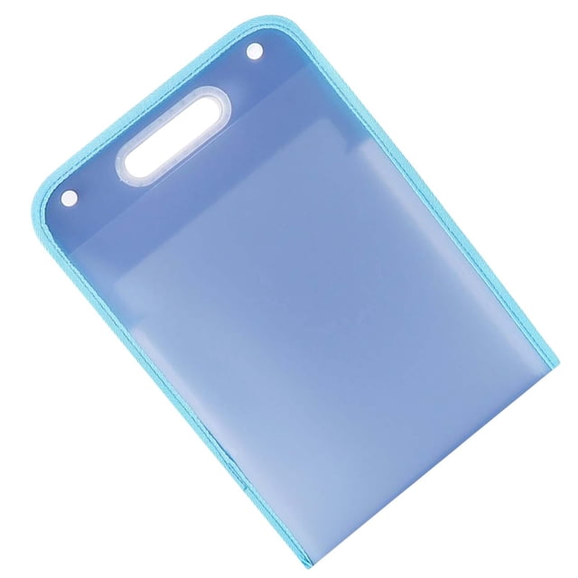 Carpeta de archivos A4, bolsa de documentos de gran capacidad para almacenamiento de papel, clasificación de archivos Azul 13 Rejillas