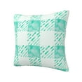 thumbnail image 2 of YFYANG Square Decorative Throw Pillow Case (Without Pillow Insert), Green Watercolor Plaid Texture Bedroom Sofa Car Cushion Cover, 26"x26", 2 of 9