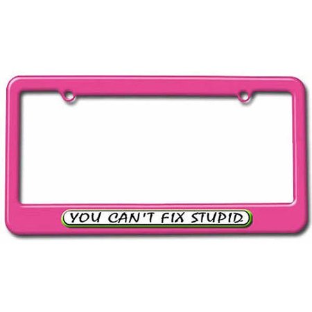 You Can't Fix Stupid License Plate Tag Frame, Multiple Colors
