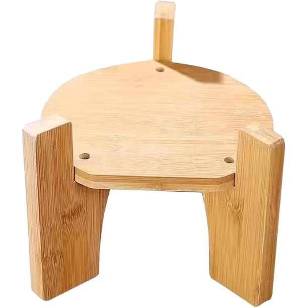 Soporte dispensr de bebidas, soporte para dispensr de bebidas, Base redonda de bambú estable y duradera, soporte para jarrón, 21.5 cm
