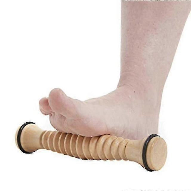 Wooden Foot Roller,natural Wood Ribbed Foot Massager Roller Acupressure Foot And Pain Relief For Plantar Fasciitis, Stress Relief Heath Therapy Relax
