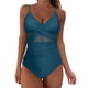 thumbnail image 1 of MKLEKYY Trajes De Baño Completo Mujer Women Mesh 1 Piece Swimwear Push Up Padded Bikini Swimsuit Training Athletic Swimwear Sport Shirred Tank Swimwear Vintage Bathing Suits, 1 of 4