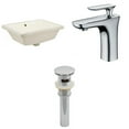 thumbnail image 1 of 18.25-in. W CUPC Rectangle Bathroom Undermount Sink Set In Biscuit - Chrome Hardware - Overflow Drain Incl. AI-12999, 1 of 9