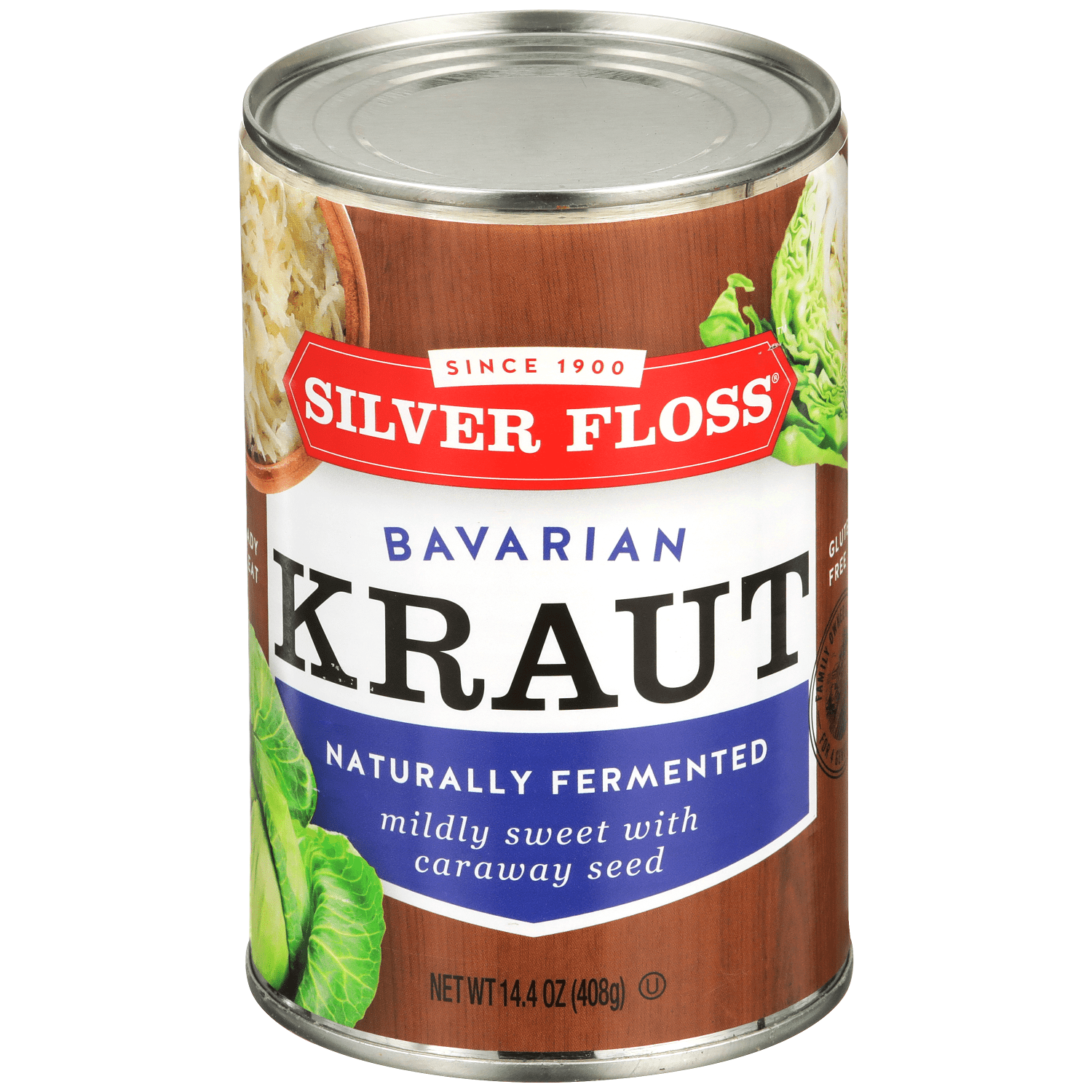 Silver Floss Bavarian Style Sauerkraut, 14.4 oz, Can