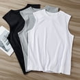 thumbnail image 5 of VSSSJ Tank Tops for Men Moisture Wicking Cotton Sleeveless Shirts Solid Basic Muscle Gym Workout Loose Fit Causal Summer T-Shirt Black L, 5 of 5