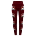 thumbnail image 3 of MKLEKYY Leggings push up para mujer, leggings para entrenamiento, leggings con estampado navideño, pantalones con bloques de color, leggings suaves y elásticos. 1781, 3 of 4