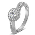 thumbnail image 3 of Antique 1.75 Carat Round Diamond Moissanite Engagement Ring for Her with 18k Gold Plating, 3 of 4