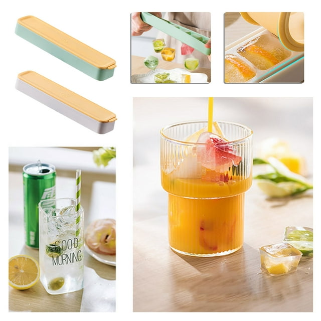 Home Made Ice Cream Set Box | Food Grade Kids Ice Lattice Mold | Easy-Release Flexible Ice Maker | Compact Space-Saving for Home RV Dorm | 1 Stick Mold | 209x44x26mm | Fast-Freezing Popsicle Tray