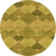 thumbnail image 1 of Ahgly Tapis Rond Lavable en Machine Intérieur Transitionnel Bisque Foncé Marron, 3 Pieds Rond, 1 of 7