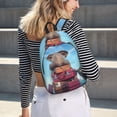 thumbnail image 5 of Fotbe Elephant Sits Mochila de Lona con Estampado, Mochila Duradera, Mochila Versátil de Alta Calidad, Mochila Compacta Vintage-Small, 5 of 5