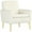 Crème Blanche, variante sur HOMCOM Fauteuil d'Appoint Teddy Rembourré Fauteuil Moderne avec Pattes en Bois Gris