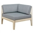 thumbnail image 3 of Linon Morningside Outdoor Acacia Wood 4 Piece Set with Gray Cushions in Natural, 3 of 15