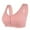 Pink, variant on CFLVAEK Plus Size Bras for Elder Women Comfort Wireless Front Closure Bra Full Cover Cotton Everyday Bras Breathable Push Up Bralette for Large Breasts Beige 40
