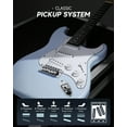 thumbnail image 3 of Donner 39" Full Size Electric Guitar with Amp, Solid Wood Beginner Starter Kit, Blue, 3 of 10