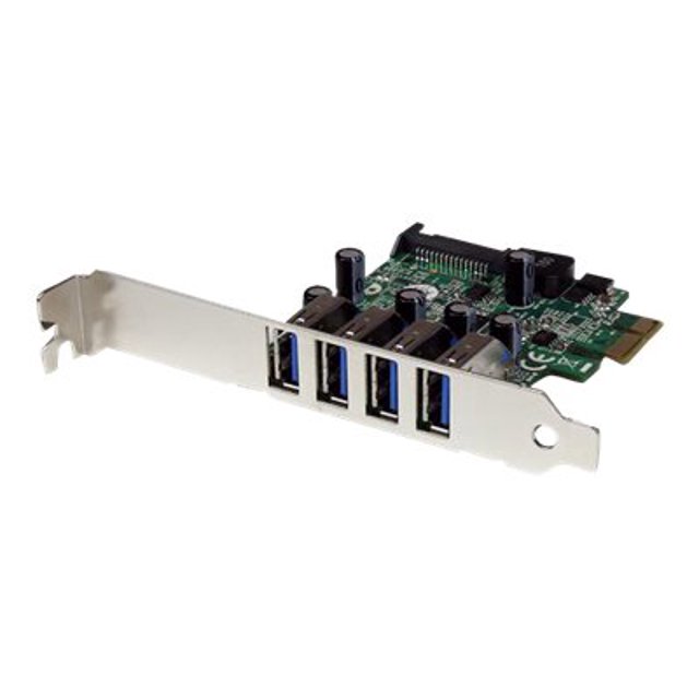 StarTech.com 4-Port PCI Express SuperSpeed USB 3.0 Controller Card with UASP - USB 3.0 Expansion Card with SATA Power (PEXUSB3S4V) - Adaptateur USB - PCIe - USB 3.0 x 4 - pour P/N : BNDTB10GI, BNDTB210GSFP, BNDTB410GSFP, BNDTB4M2E1, BNDTBUSB3142, Hbs304a24