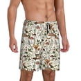 thumbnail image 2 of Kdxio Mushroom Garnish Print Mens Sleep Shorts Bottoms Soft Comfy Pajama Wear Pants with Drawstring Pockets, 2 of 7