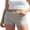 Gray, variant on Women's Summer Fold Over Shorts Solid Color Rivet Low Waist Bodycon Short Pants Streetwear