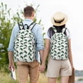 thumbnail image 6 of Daiia Watercolor Turtle Vintage Canvas Backpack for Men and Women ,Hiking Backpack,Travel Laptop Bag for School,Large Capacity Backpack-, 6 of 8