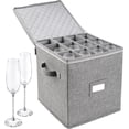 thumbnail image 1 of Cup and Mug Storage Container Hard Shell China Coffee Mug Storage Box for Moving with Dividers Handles Holds Tea Cups, 1 of 8