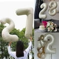 thumbnail image 6 of 40 Inch Jumbo 2 Number Balloons, 12 20 21 22 23 26 28 Numbers Balloon Birthday Decorations,Wedding, Bridal Shower Engagement Photo Shoot, Anniversary ((Cream white No 2)), 6 of 14