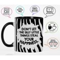 thumbnail image 3 of Inkdotpot Don't Let The Silly Little Things Steal Your Happiness 11 Oz Ceramic Coffee Mug Funny Quotes Employee Boss Coworkers Birthday Gift-Black, 3 of 6