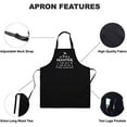 thumbnail image 4 of Rosoz Funny Aprons for Men - The Grill Master, The Man The Myth The Legend - Cooking Grilling BBQ Chef Apron for a Husband, Dad Gifts, Waterproof Oil Proof Black Apron with 2 Pockets, 4 of 7