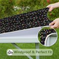 thumbnail image 6 of Multicolor Christmas Light Pattern Square Fitted Tablecloth with Elastic Edge,Square Table Cover,Washable Elastic Table Cover for Home Kitchen Party Decor 36"x36", 6 of 6