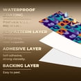 thumbnail image 5 of Retro Peel and Stick Wallpaper Leopard Bold Teal Purple Panels modern Wall Mural 23.6in x 9.8ft Self Adhesive Removable Wall Paper Renter Friendly Wallpaper for Bedroom Dressing Room Salon, 5 of 8