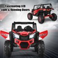 thumbnail image 4 of Costway 12V Electric Kids Ride-On Car 2-Seater SUV Off-Road UTV w/ Remote Red, 4 of 10