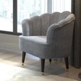 thumbnail image 4 of Chaise d’appoint moderne en velours, gris, 4 of 7