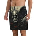 thumbnail image 2 of Salouo Vintage Winged Rose Skull Pattern Swim Trunks for Men,Men's Hawaiian Bathing Suit Swimsuits Quick Dry Swimming Board Shorts Beach Shorts with Pockets-Large, 2 of 6