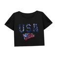 thumbnail image 4 of Camiseta corta casual de verano para mujer para ir de compras, vacaciones, uso diario M, 4 of 7