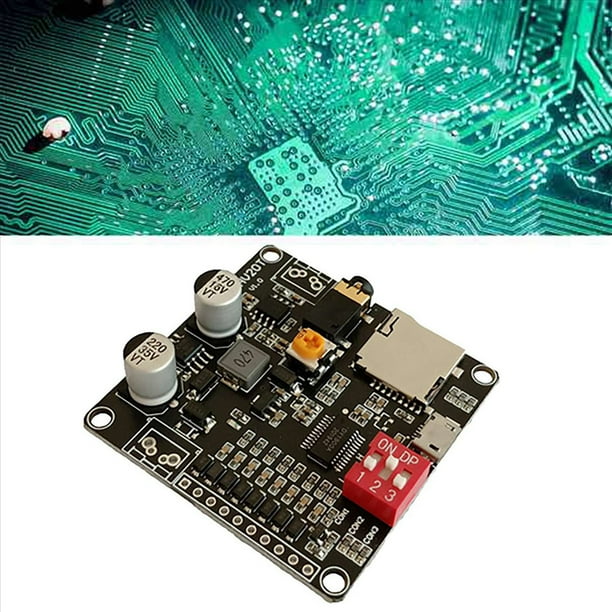 6X DY-HV20T Módulo de Reproducción de Voz Fuente de Alimentación de 12 V/24 V Amplificador de 10 W/20 W Compatible con Tarjeta Micro-SD Reproductor de Música MP3 para