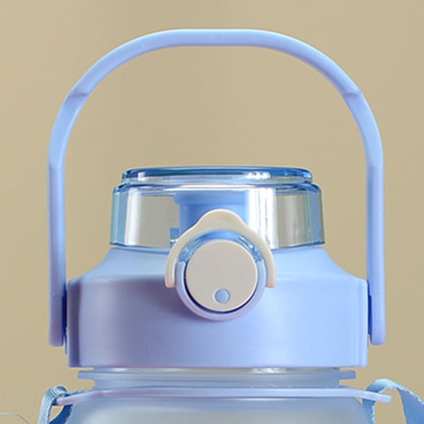 Copa De Agua 1300ml Paja Big Belly Cup Color degradado Taza de plástico Cute Sports Kettle (Azul) Likrtyny Libre de BPA