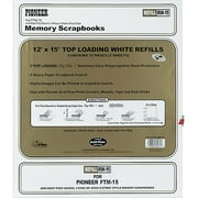 Postbound Top Loading Page Protectors 5/pkg, 12" x 15", White Inserts