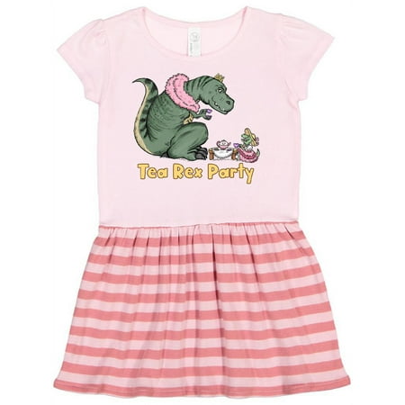 

Inktastic Funny Tea Rex Party Gift Toddler Girl Dress
