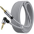 thumbnail image 1 of wonima44 Aux Cord,15 ft 3.5mm Audio Cable Headphone Cable Male to Male Stereo Hi-Fi Sound Nylon Braided aux to aux 1/8 Cable for Car Home Stereos Speakers Tablets, Speakers, 1 of 1