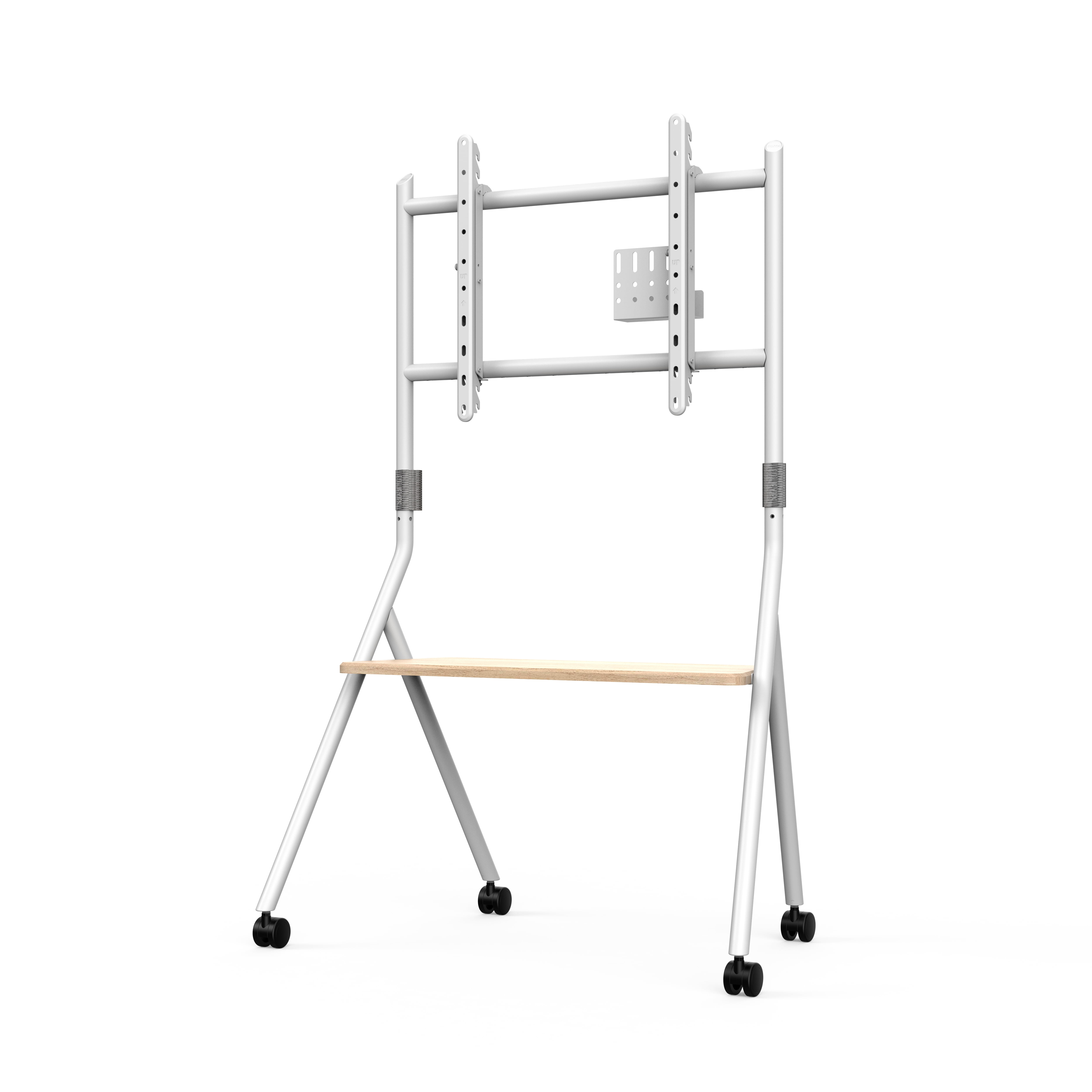 FITUEYES Mobile TV Stand Stylish Storage Corner TV Cart Mount for TVs Up to 78 Inch