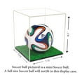 thumbnail image 2 of Clear Acrylic MINI - Miniature (not full size) Soccer Ball Display Case with Turf Bottom (A015-CTB), 2 of 3