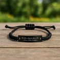 thumbnail image 2 of Silver Tabby Cat Mom Funny Rope Bracelet, Graduation Unique Gifts from Men to Silver Tabby Cat Friends, Adjustable Rope Jewelry with Engraved Quote, 2 of 4