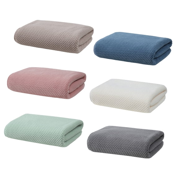 6 Pack Waffle Weave Microfiber Bath Towels, 27.6 x 55.1 in, Quick Dry Lightweight Super Soft Absorbent Towels for Bathroom, Hotel, Spa, Gym, Multi-Color