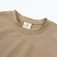 thumbnail image 5 of TOWED22 Boys Short Sleeve T-Shirt Kids Cotton Tops Summer Crewneck Shirts Basic Tees(Brown,2-3 Y), 5 of 8